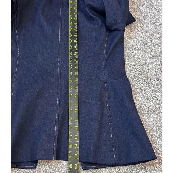 Veronica Beard Anoki Denim Dickey Jacket Size 4 Dark Oxford Wash Business Casual - Picture 9 of 9